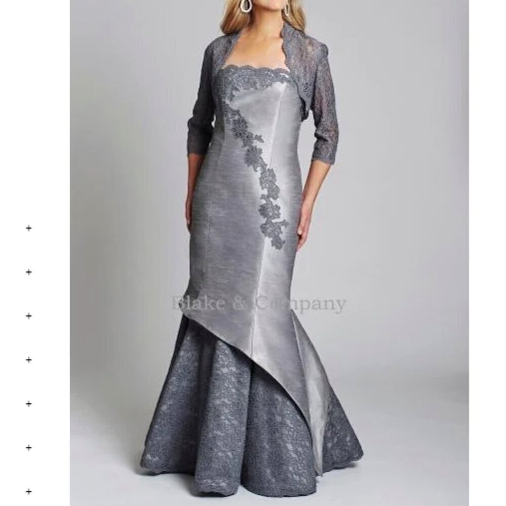 Ideas by Barbara Long Gown Style#5802 Copper and Black Size M NWT